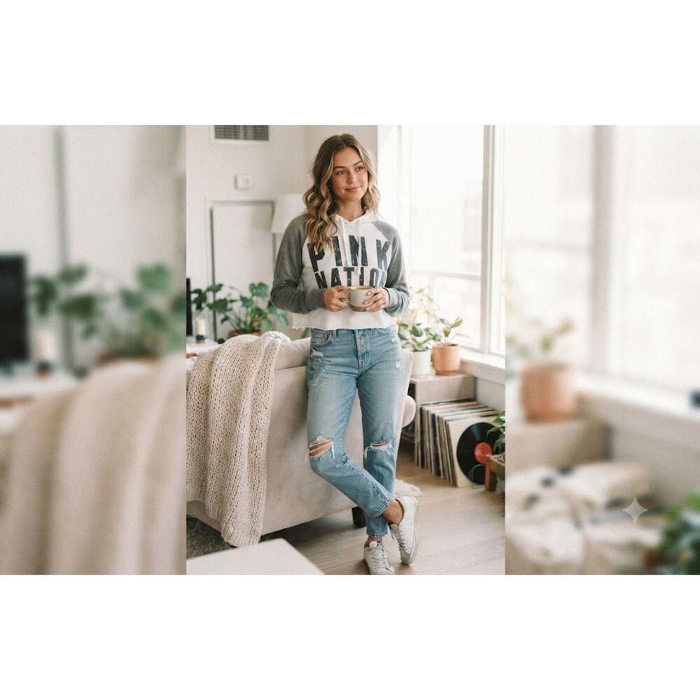 Victoria's Secret Women's Grey Hoodie